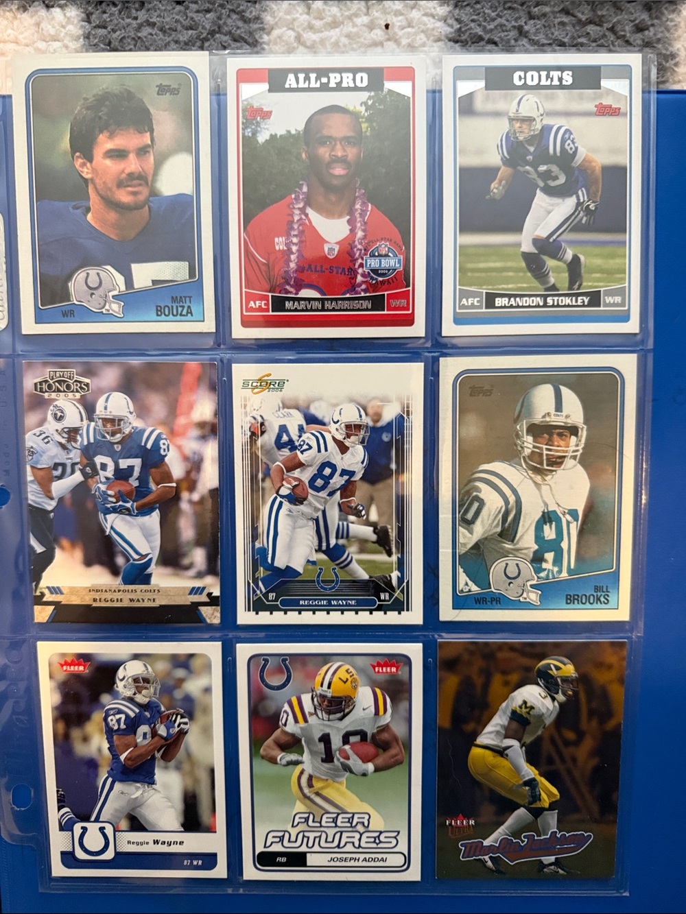 Rookie card Indianapolis Colts Football Card Collection - Blue & Whit